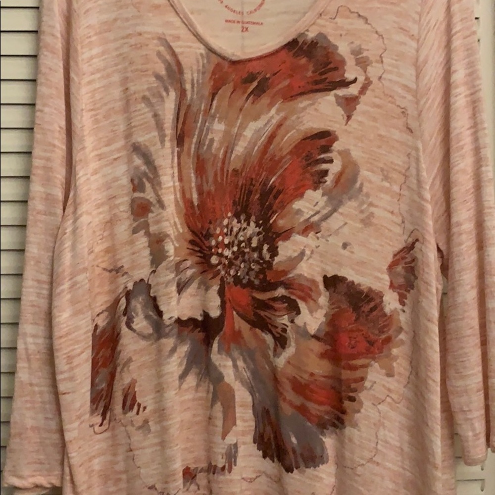Pink 3/4 sleeve top